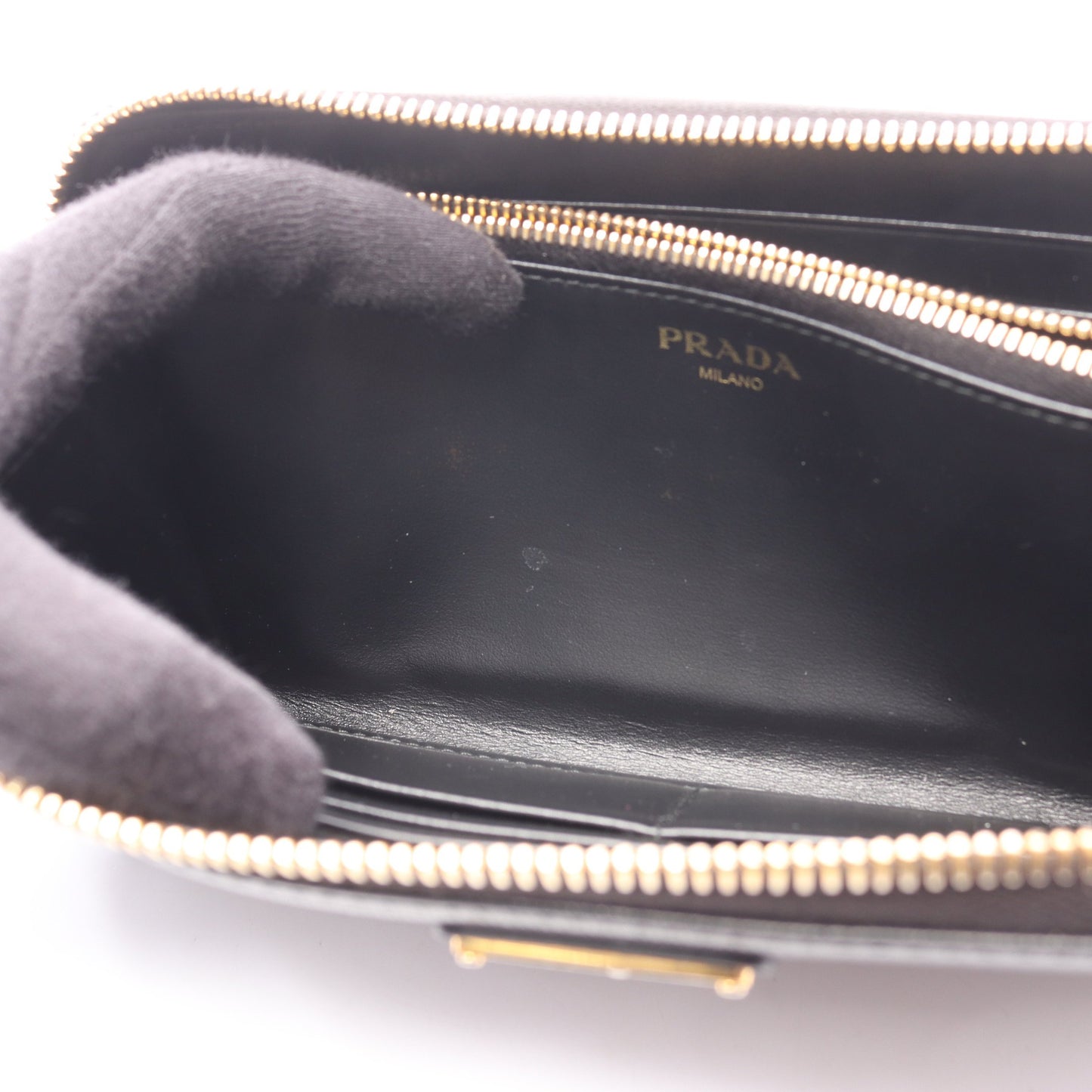 VITTELLO MOVE TR ラウンドファスナー長財布 レザー ブラック プラダ 財布・小物 PRADA