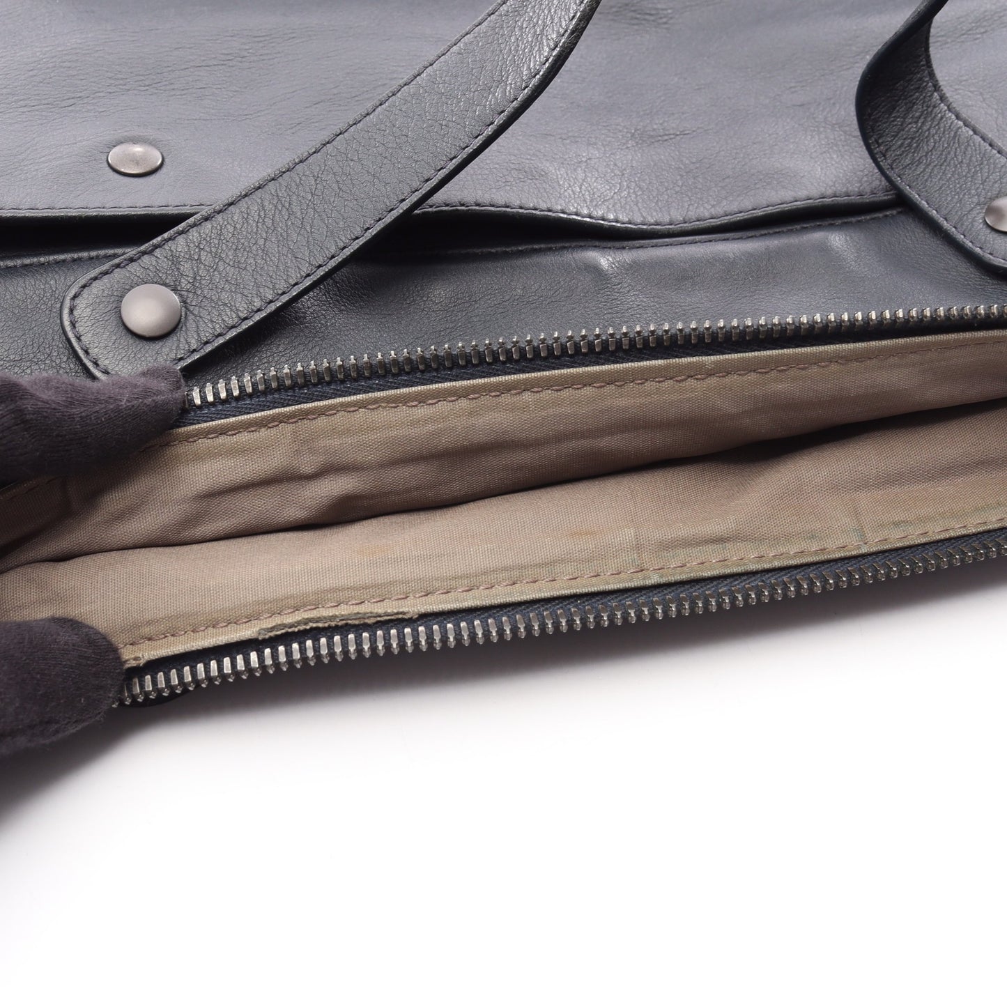 ブリーフケース ビジネスバッグ レザー ネイビー 2WAY ボッテガヴェネタ バッグ BOTTEGA VENETA
