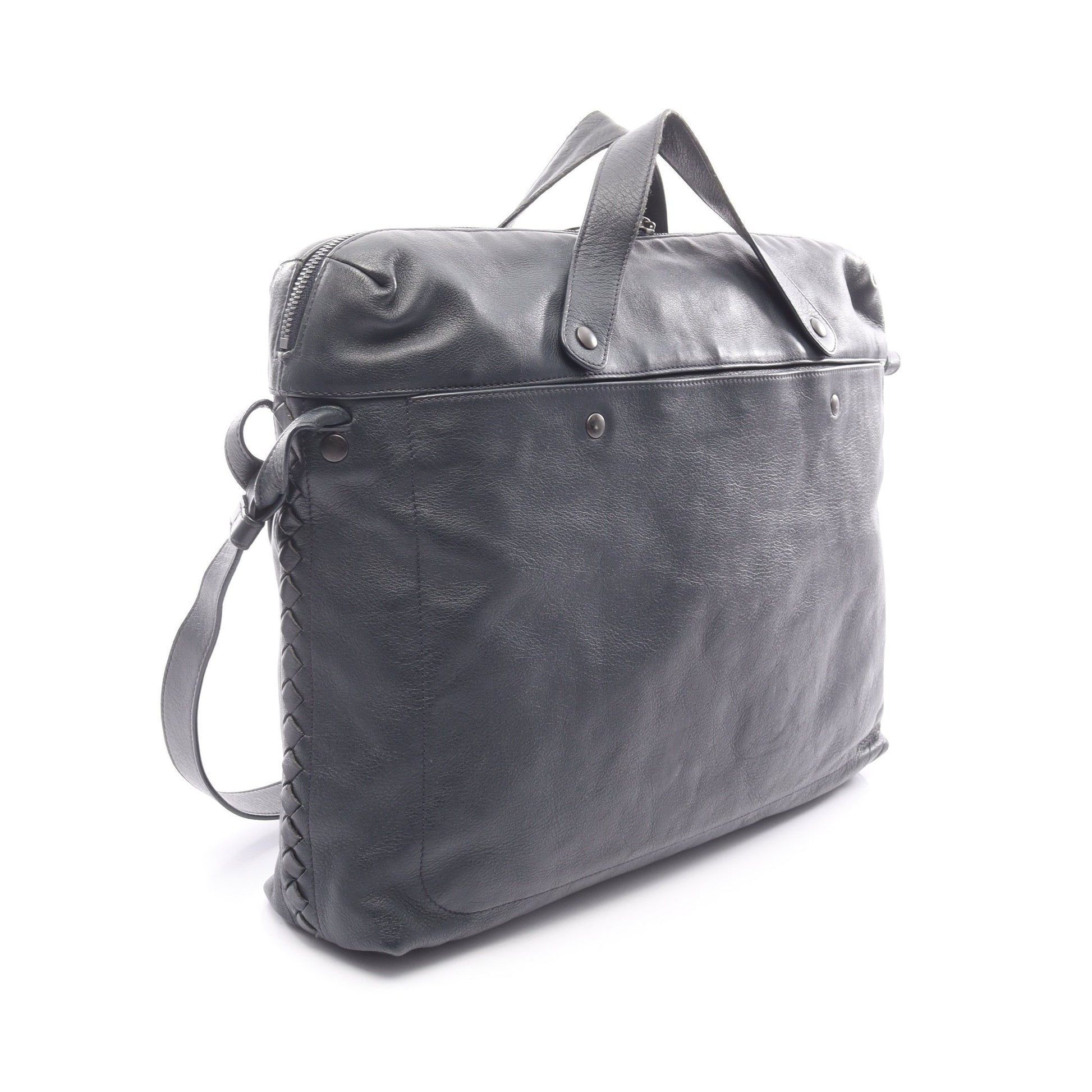 ブリーフケース ビジネスバッグ レザー ネイビー 2WAY ボッテガヴェネタ バッグ BOTTEGA VENETA