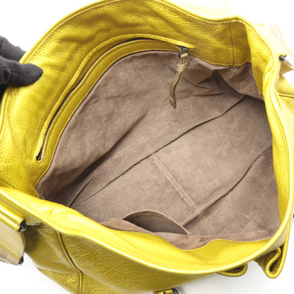 イントレチャート ショルダーバッグ レザー イエロー ボッテガヴェネタ バッグ BOTTEGA VENETA