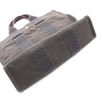 エールラインPM ハンドバッグ トートバッグ ナイロンキャンバス ダークグレー シルバー金具 エルメス バッグ HERMES