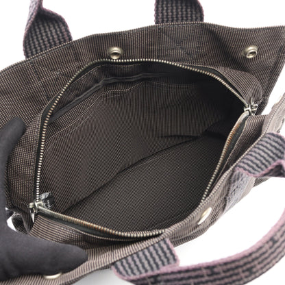 エールラインPM ハンドバッグ トートバッグ ナイロンキャンバス ダークグレー シルバー金具 エルメス バッグ HERMES