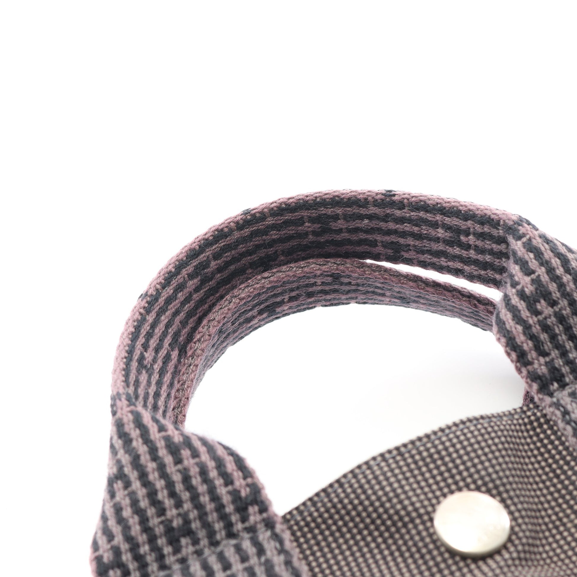 エールラインPM ハンドバッグ トートバッグ ナイロンキャンバス ダークグレー シルバー金具 エルメス バッグ HERMES