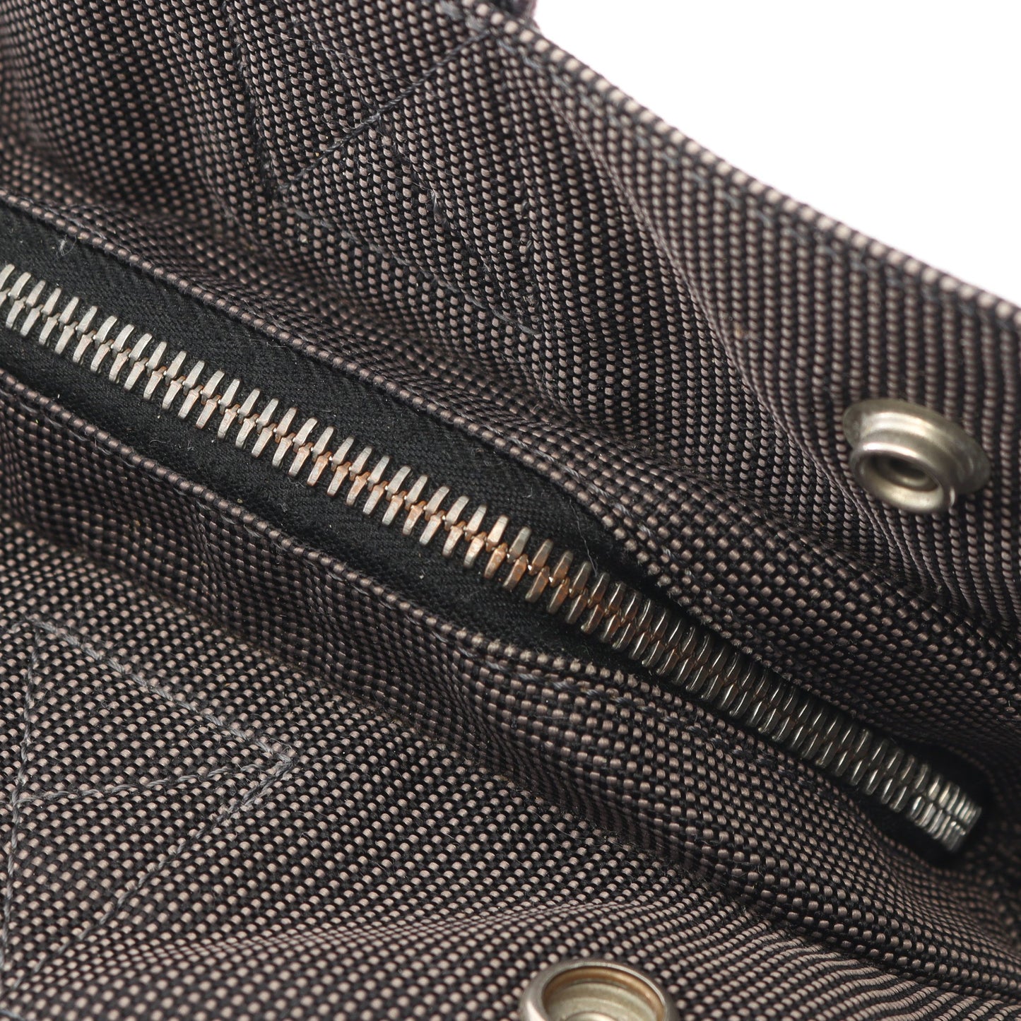 エールラインPM ハンドバッグ トートバッグ ナイロンキャンバス ダークグレー シルバー金具 エルメス バッグ HERMES