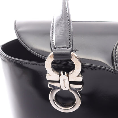 ガンチーニ ハンドバッグ レザー ブラック 2WAY サルヴァトーレフェラガモ バッグ Salvatore Ferragamo