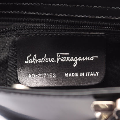 ガンチーニ ハンドバッグ レザー ブラック 2WAY サルヴァトーレフェラガモ バッグ Salvatore Ferragamo