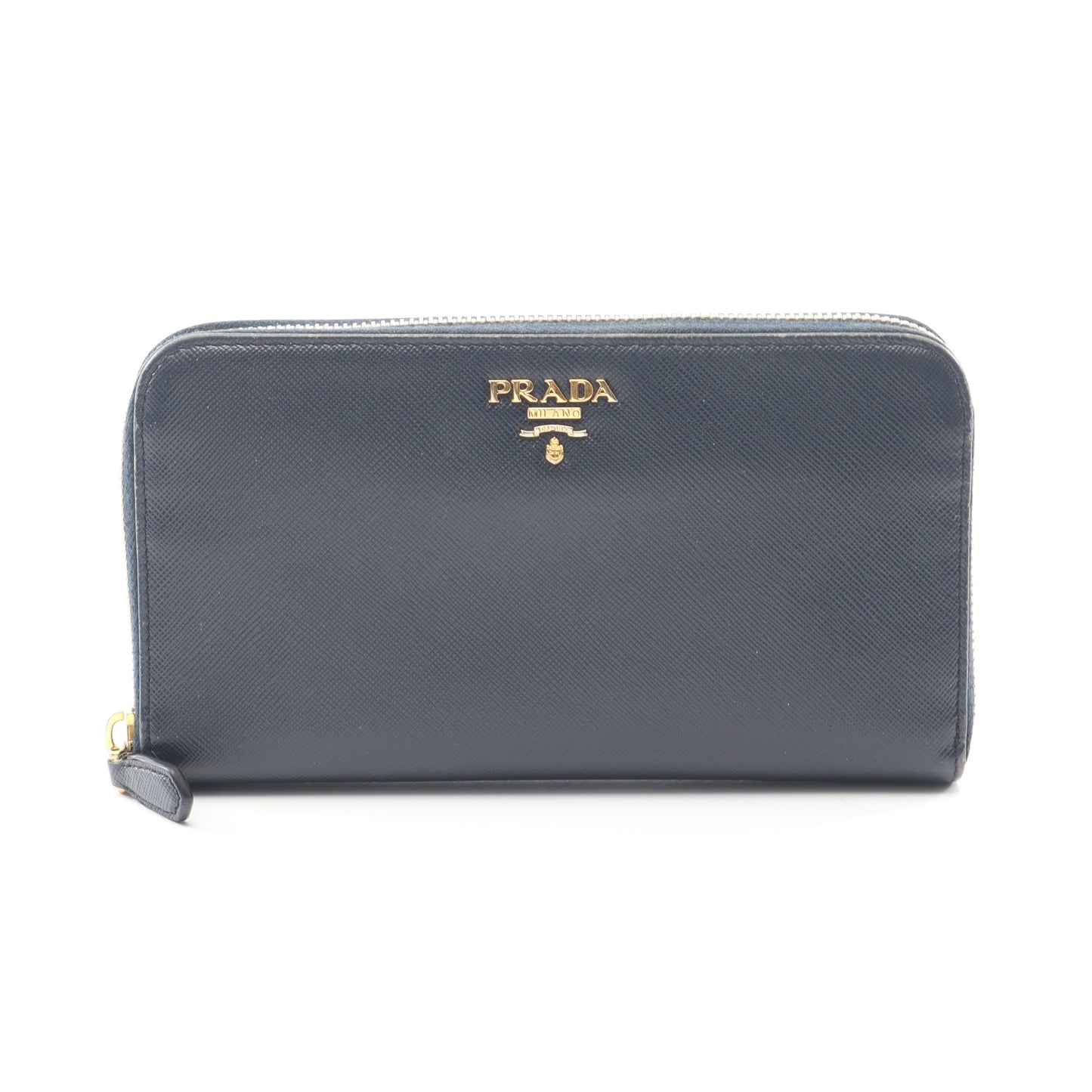 SAFFIANO METAL ラウンドファスナー長財布 サフィアーノレザー ネイビー プラダ 財布・小物 PRADA