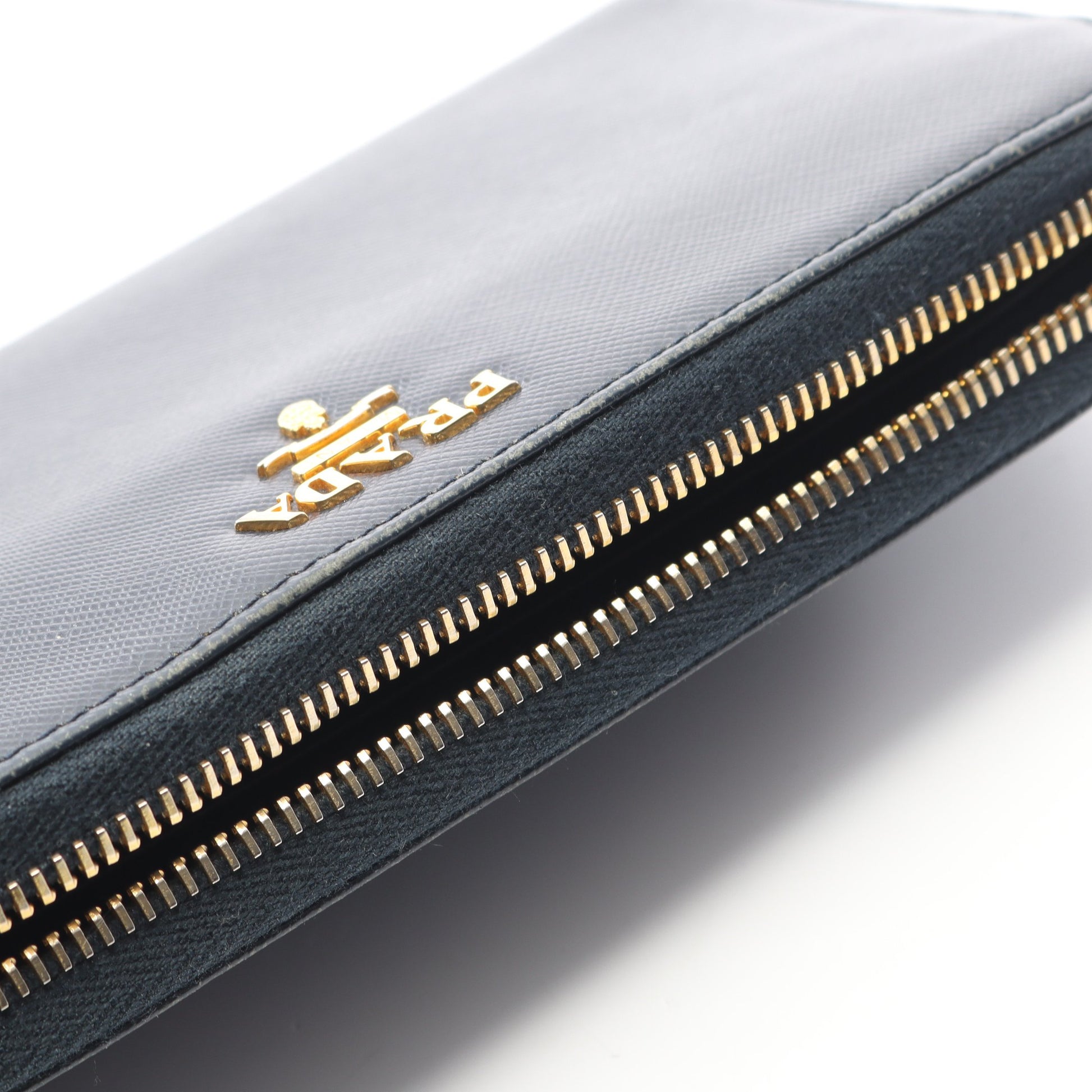 SAFFIANO METAL ラウンドファスナー長財布 サフィアーノレザー ネイビー プラダ 財布・小物 PRADA
