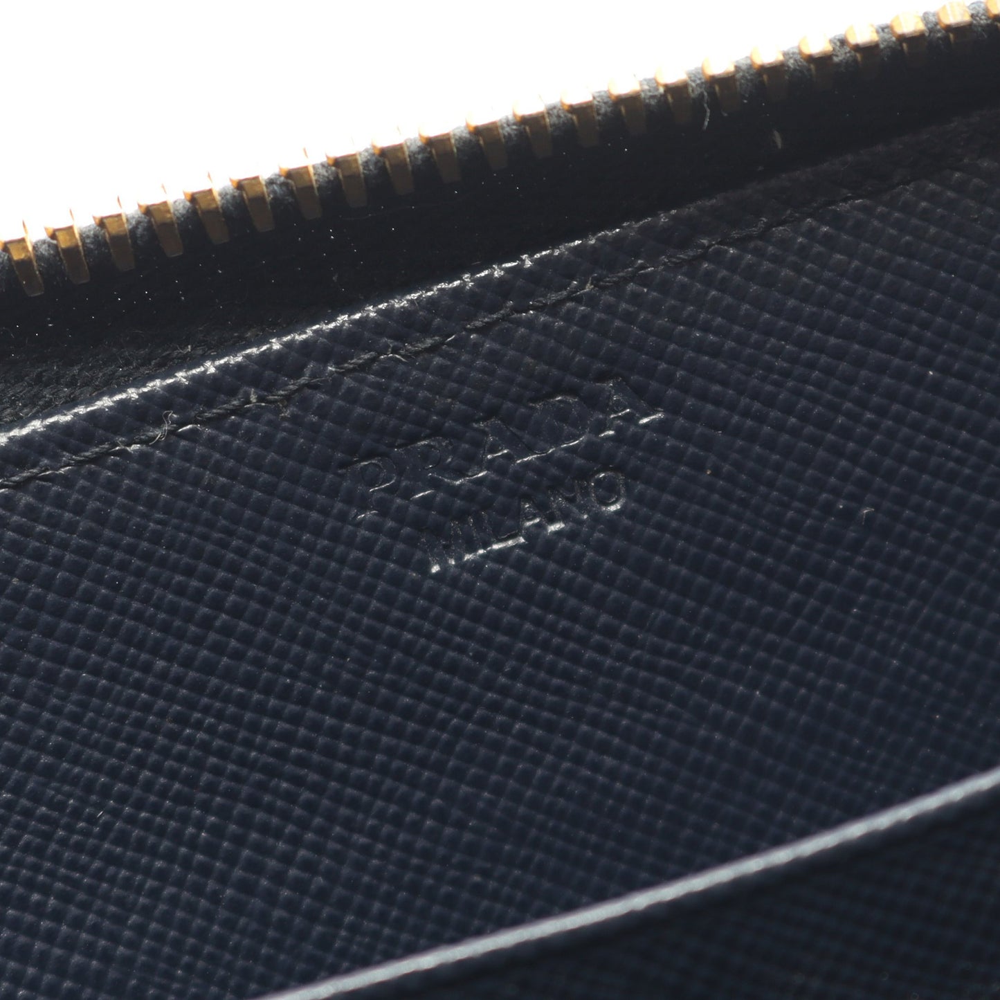 SAFFIANO METAL ラウンドファスナー長財布 サフィアーノレザー ネイビー プラダ 財布・小物 PRADA
