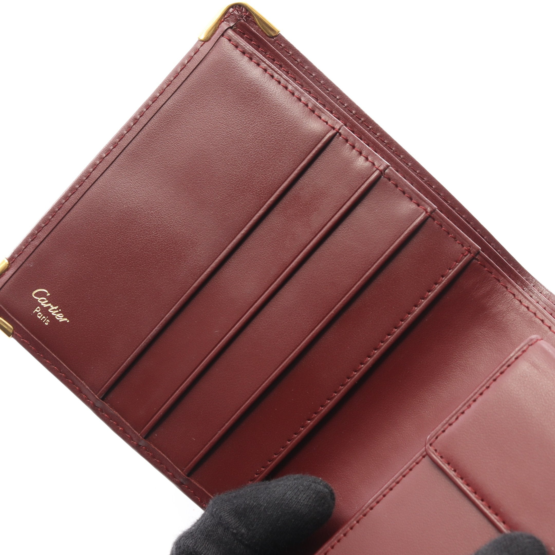 マストライン 二つ折り財布 レザー ボルドー カルティエ – RECLO