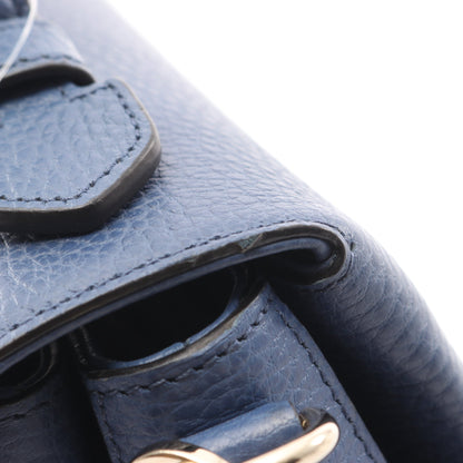 インターロッキングG ハンドバッグ レザー ブルー 2WAY グッチ バッグ GUCCI