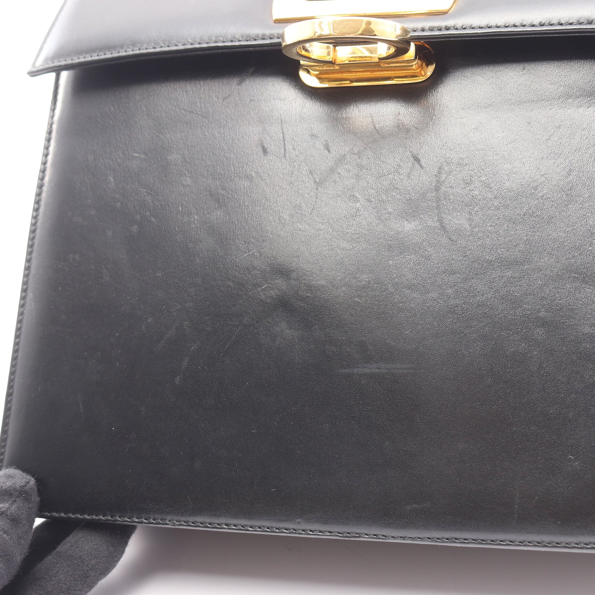 ガンチーニ ハンドバッグ レザー ブラック 2WAY サルヴァトーレフェラガモ バッグ Salvatore Ferragamo