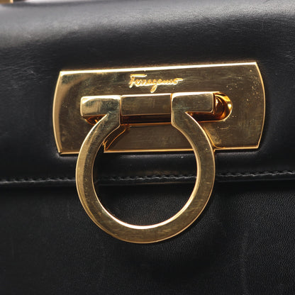ガンチーニ ハンドバッグ レザー ブラック 2WAY サルヴァトーレフェラガモ バッグ Salvatore Ferragamo