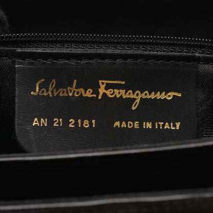 ガンチーニ ハンドバッグ レザー ブラック 2WAY サルヴァトーレフェラガモ バッグ Salvatore Ferragamo