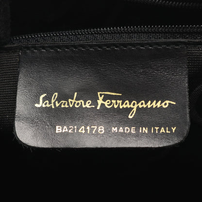 ヴァラリボン ハンドバッグ レザー ダークネイビー サルヴァトーレフェラガモ バッグ Salvatore Ferragamo
