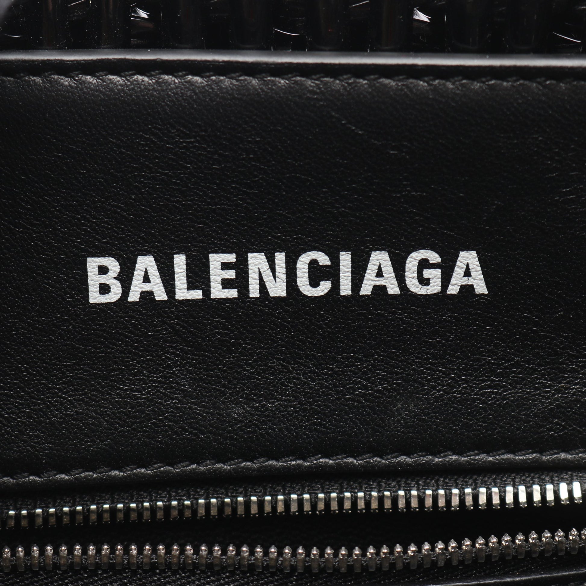 BISTRO XS ビストロ バスケットバッグ ハンドバッグ トートバッグ エナメル ブラック 2WAY バレンシアガ バッグ BALENCIAGA