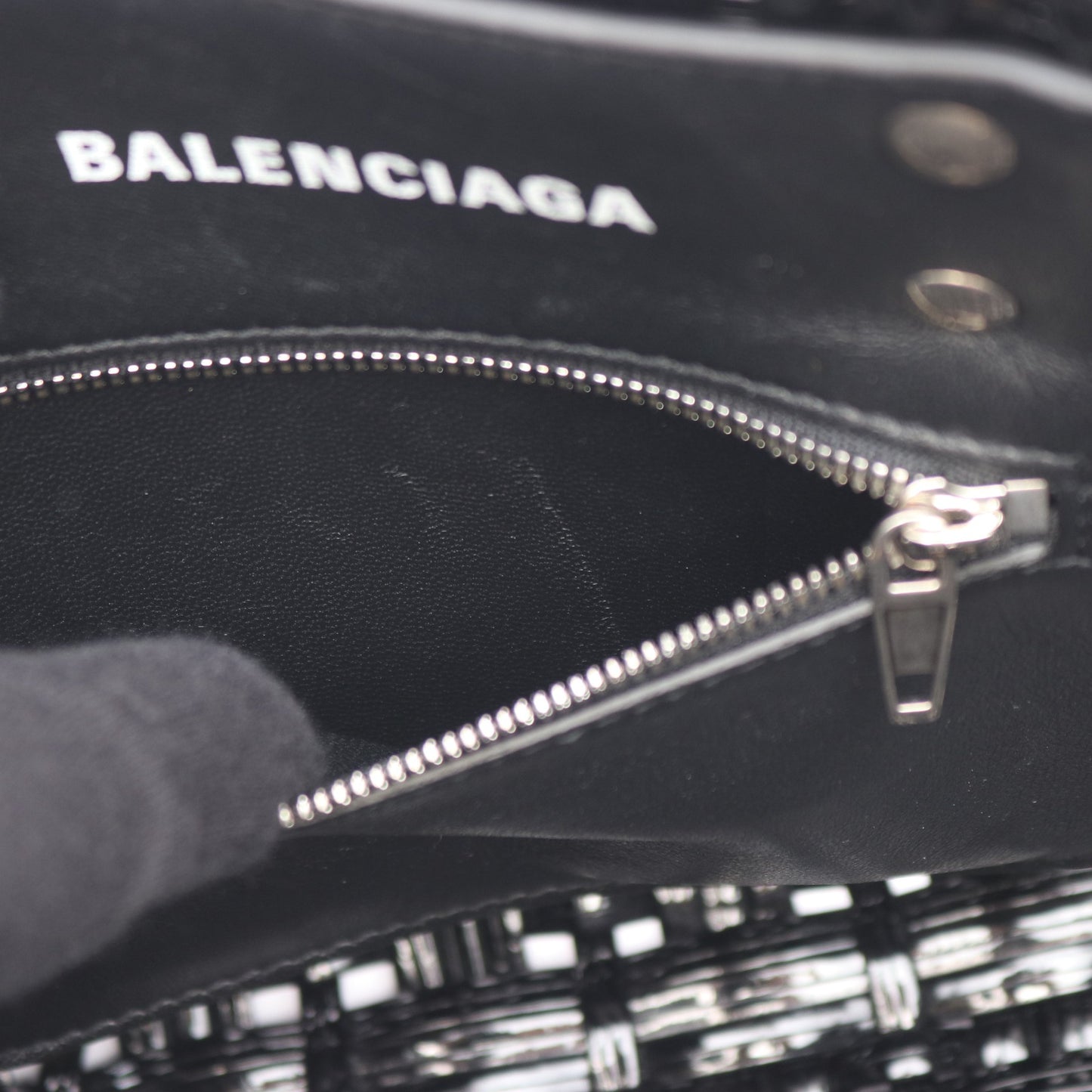 BISTRO XS ビストロ バスケットバッグ ハンドバッグ トートバッグ エナメル ブラック 2WAY バレンシアガ バッグ BALENCIAGA