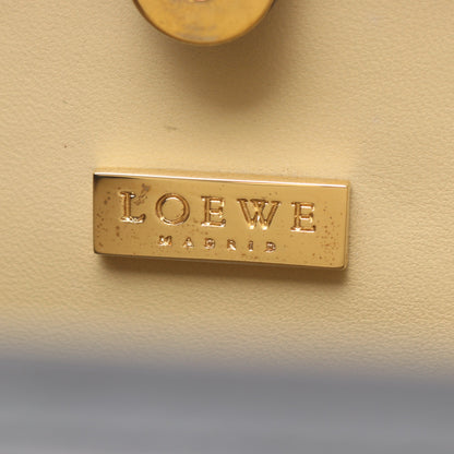 ハンドバッグ 型押しロゴ レザー ブラック ロエベ バッグ LOEWE