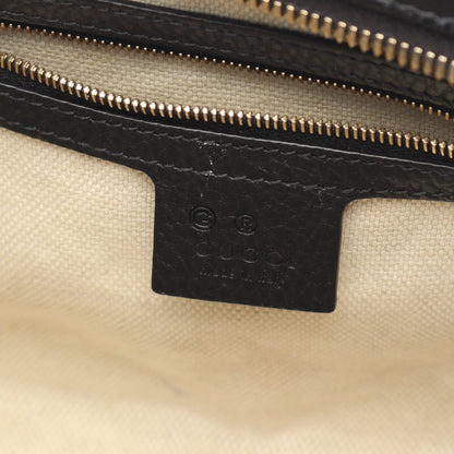 ソーホー インターロッキングG ハンドバッグ レザー ブラック 2WAY グッチ バッグ GUCCI