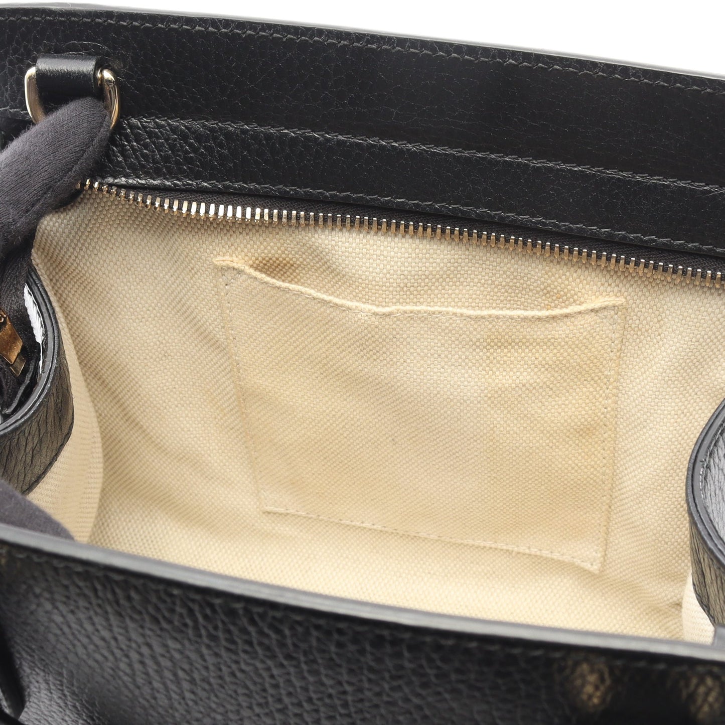 ソーホー インターロッキングG ハンドバッグ レザー ブラック 2WAY グッチ バッグ GUCCI