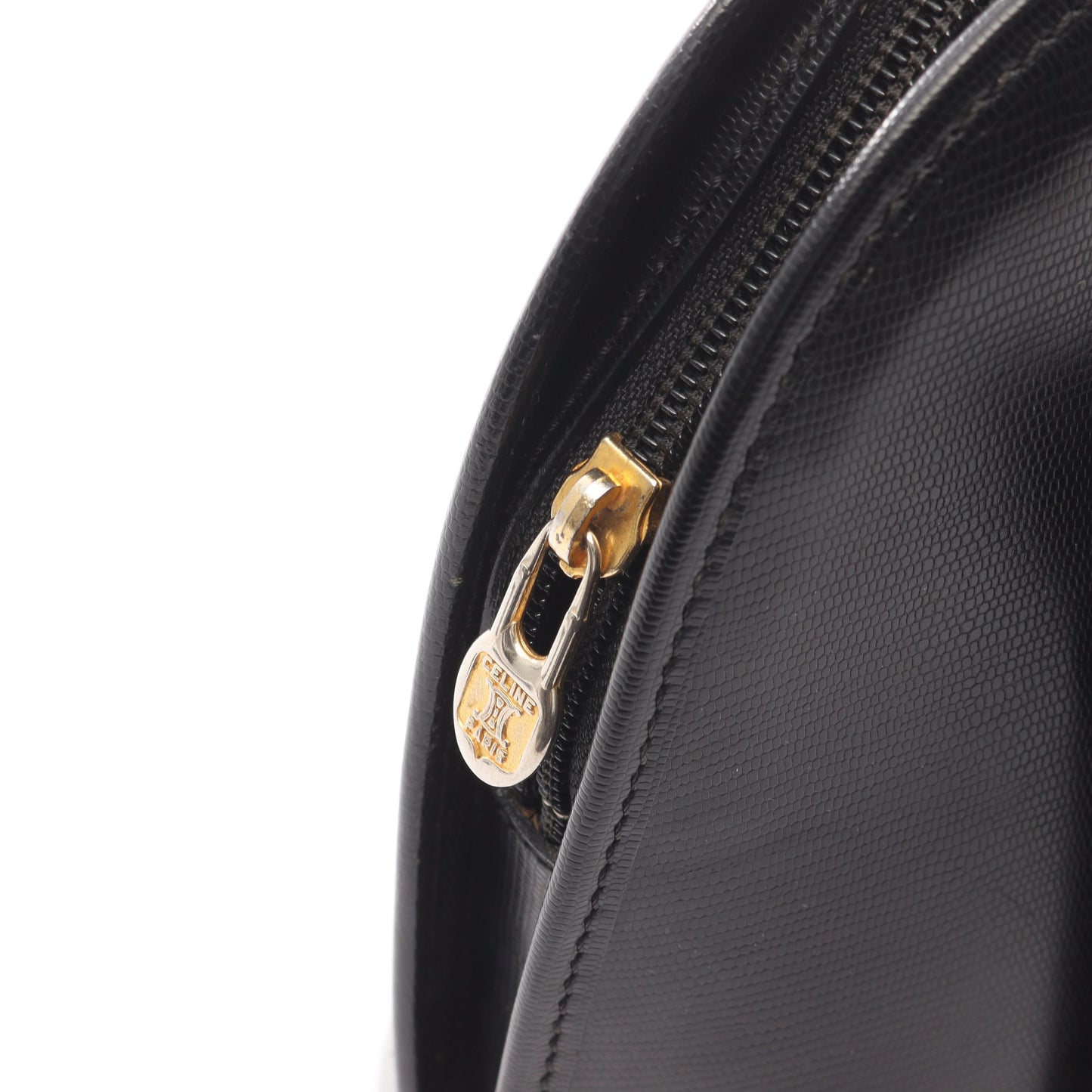 サークルロゴ ハンドバッグ レザー ブラック セリーヌ バッグ CELINE
