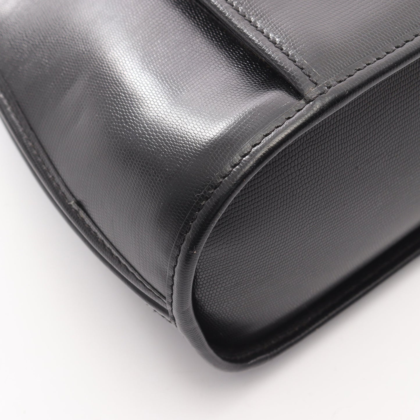 サークルロゴ ハンドバッグ レザー ブラック セリーヌ バッグ CELINE