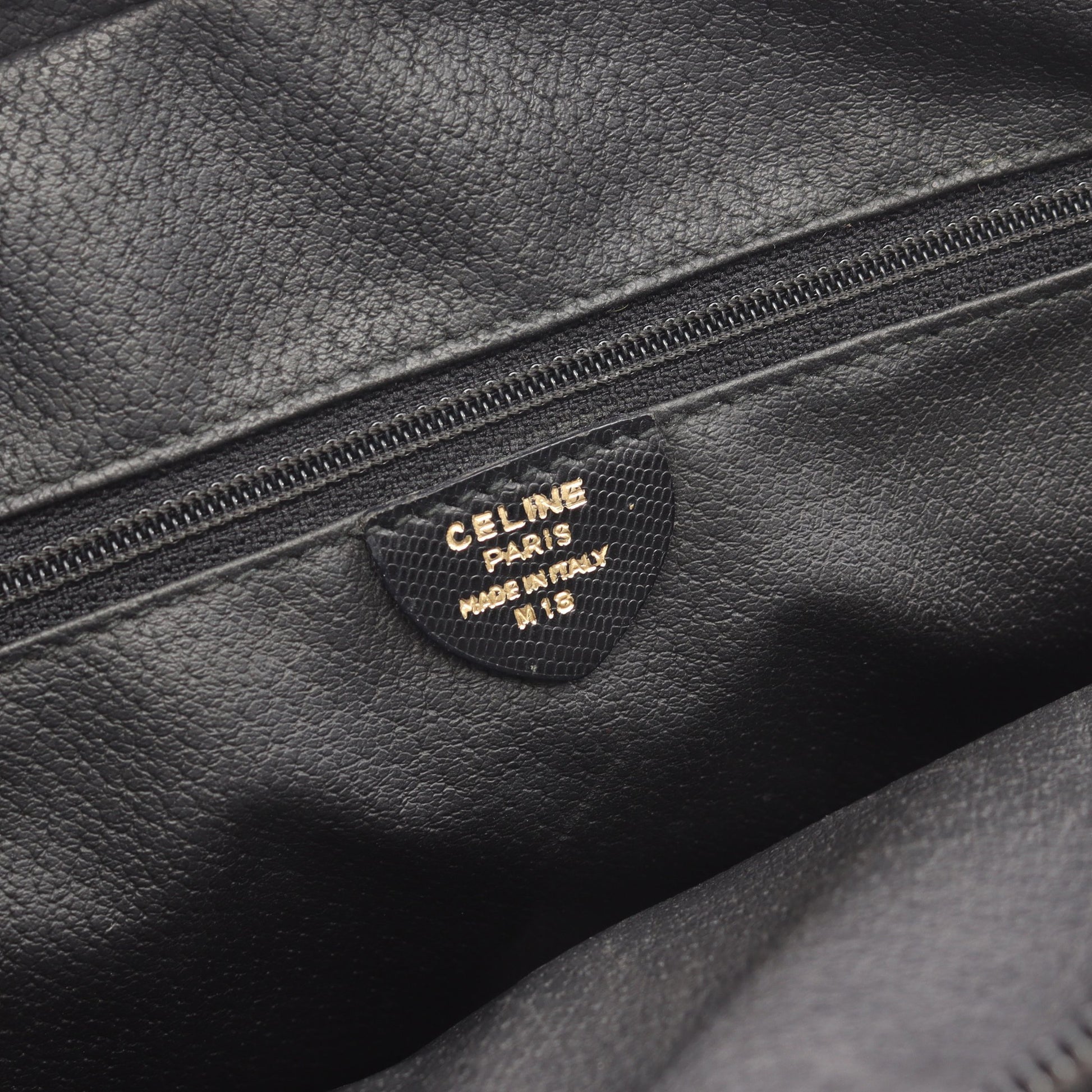 サークルロゴ ハンドバッグ レザー ブラック セリーヌ バッグ CELINE
