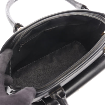 サークルロゴ ハンドバッグ レザー ブラック セリーヌ バッグ CELINE