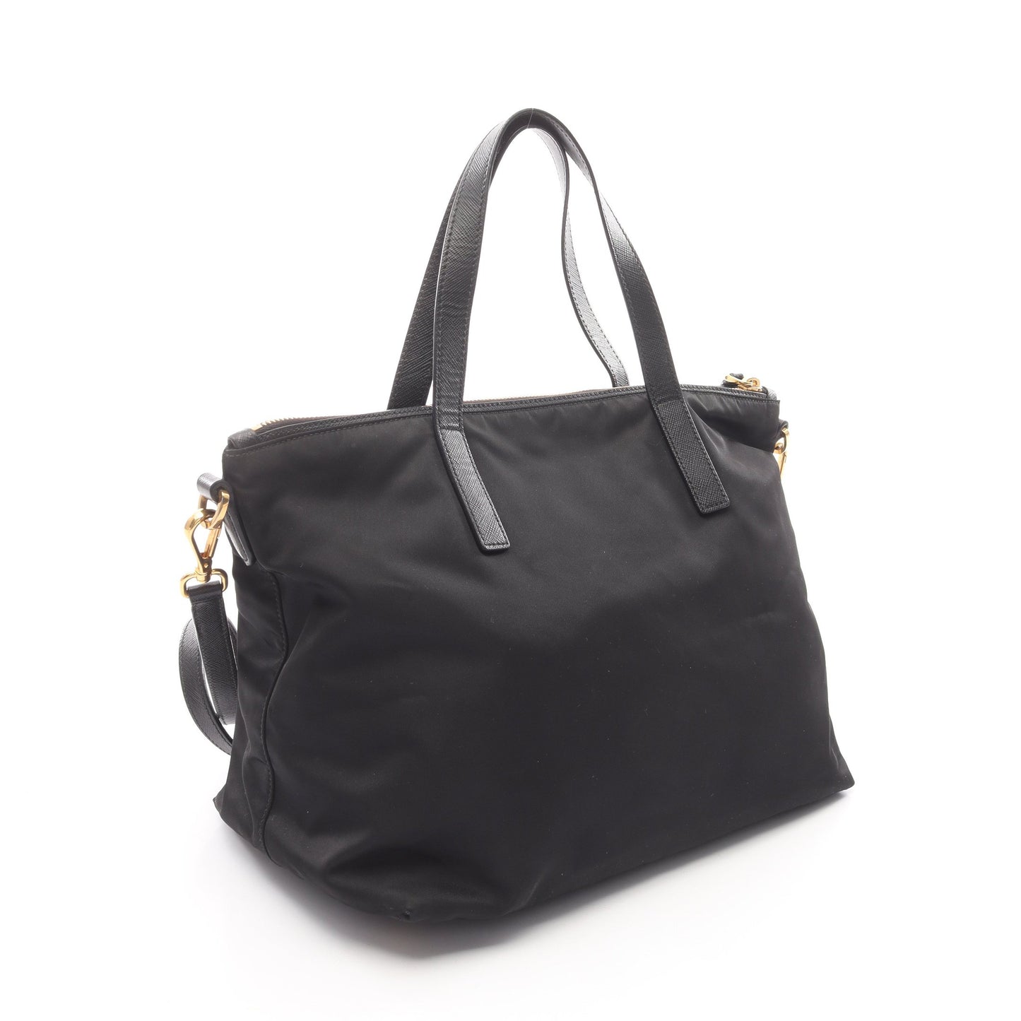 ハンドバッグ トートバッグ ロボット ナイロン サフィアーノレザー ブラック マルチカラー 2WAY プラダ バッグ PRADA