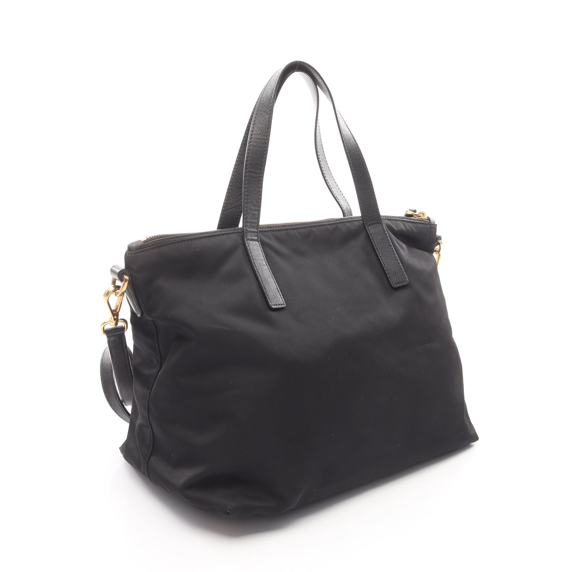 ハンドバッグ トートバッグ ロボット ナイロン サフィアーノレザー ブラック マルチカラー 2WAY プラダ バッグ PRADA