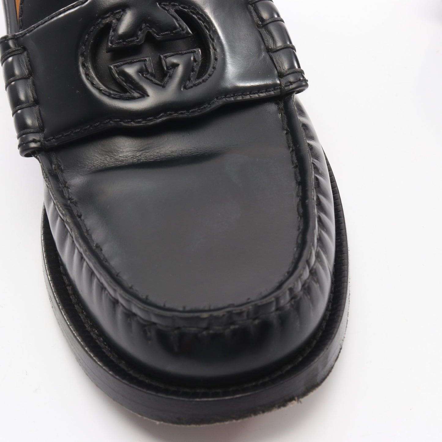 インターロッキングG ローファー レザー ブラック グッチ シューズ GUCCI