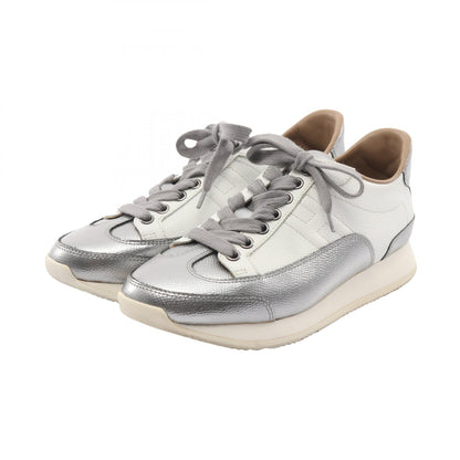 クイック スニーカー レザー ホワイト シルバー エルメス シューズ HERMES