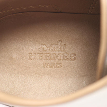 クイック スニーカー レザー ホワイト シルバー エルメス シューズ HERMES
