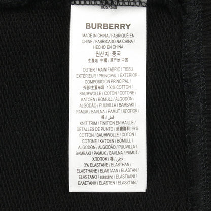 スウェットシャツ クルーネック ロゴ刺繍 コットン ブラック バーバリー トップス BURBERRY
