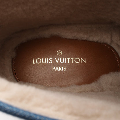 LOUIS VUITTON × NIGO コージー ライン モノグラムデニム ブーツ デニム レザー ブルー ルイヴィトン シューズ LOUIS VUITTON