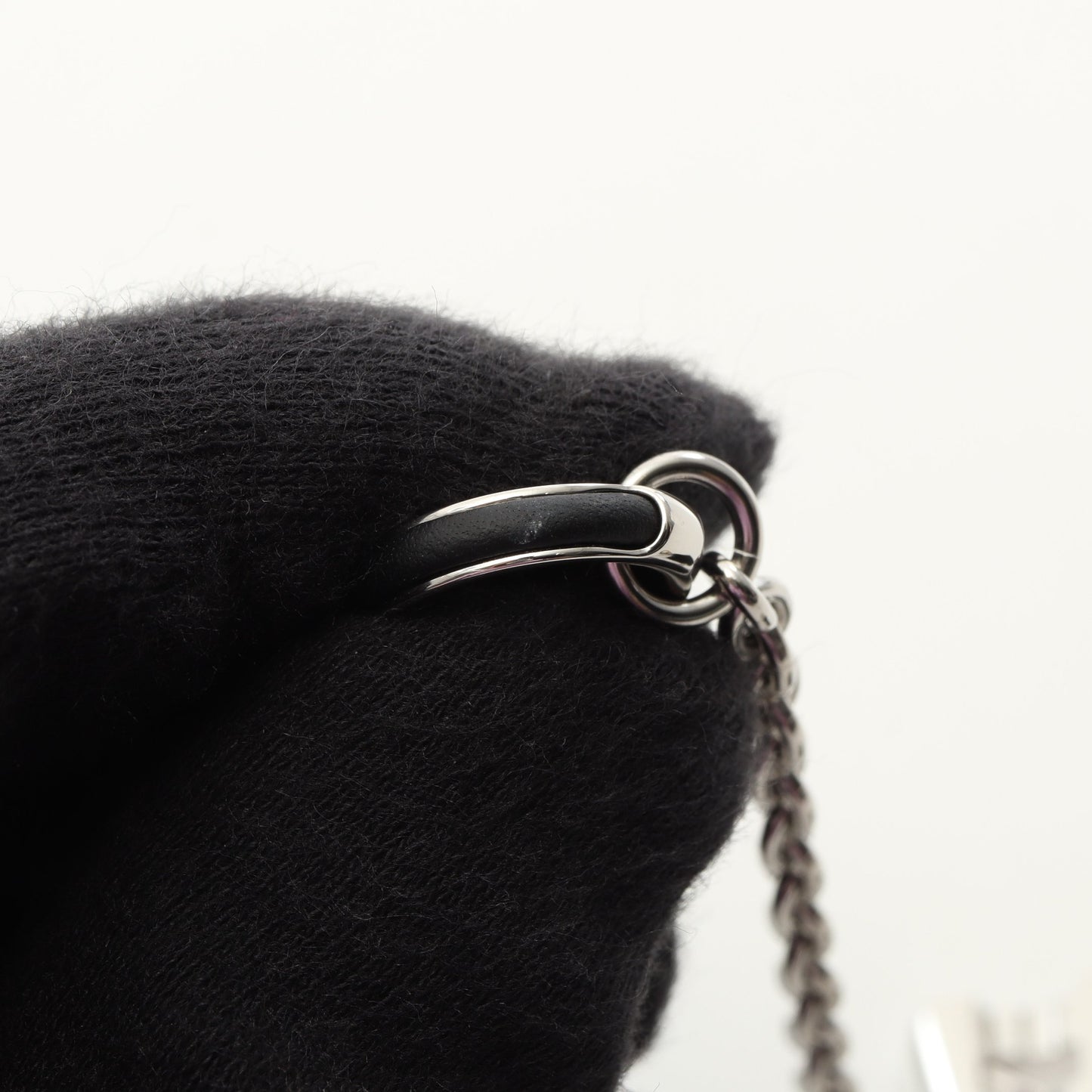 クロシェット ネックレス レザー バッファローホーン ブラック シルバー W刻印 エルメス アクセサリー HERMES