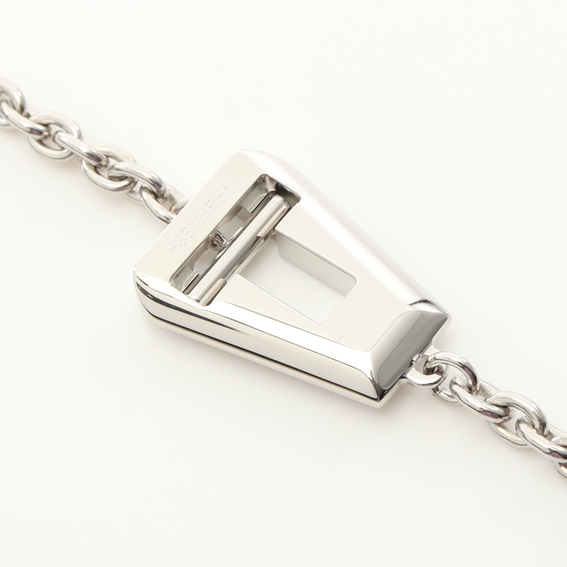 クロシェット ネックレス レザー バッファローホーン ブラック シルバー W刻印 エルメス アクセサリー HERMES