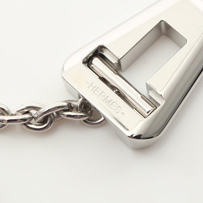 クロシェット ネックレス レザー バッファローホーン ブラック シルバー W刻印 エルメス アクセサリー HERMES