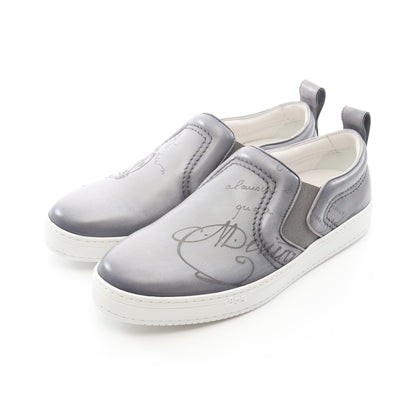 プレイタイム スクリット スリッポン レザー グレー ベルルッティ シューズ Berluti