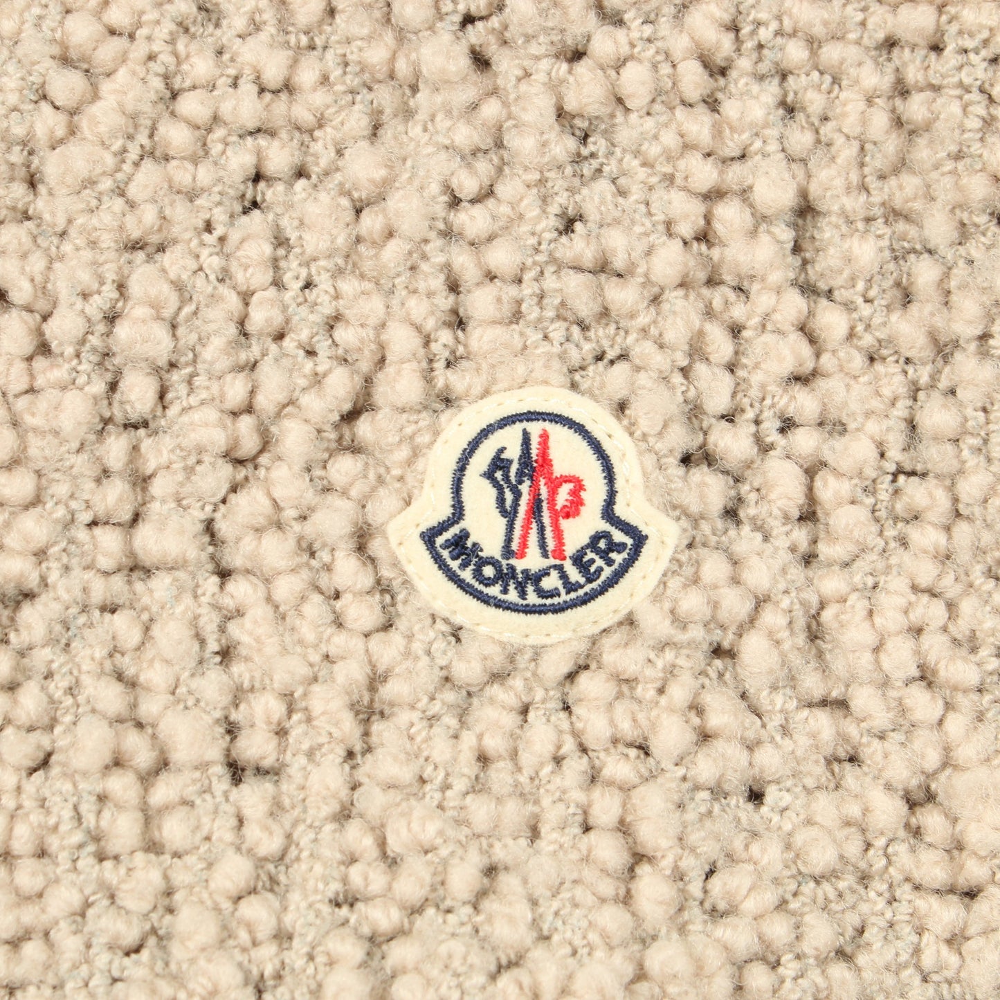 ニット切替 フリースパーカー ブルゾン ウール ナイロン ベージュ モンクレール アウター MONCLER