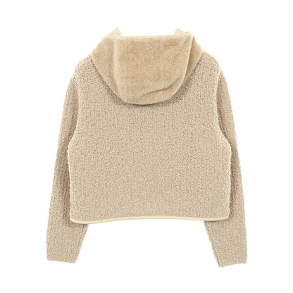 ニット切替 フリースパーカー ブルゾン ウール ナイロン ベージュ モンクレール アウター MONCLER