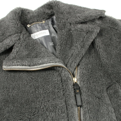 テディベア ケープジャケット ポンチョ ウール アルパカ シルク グレー マックスマーラ アウター Max Mara
