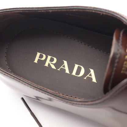 レースアップ ドレスシューズ レザー ダークブラウン プラダ シューズ PRADA