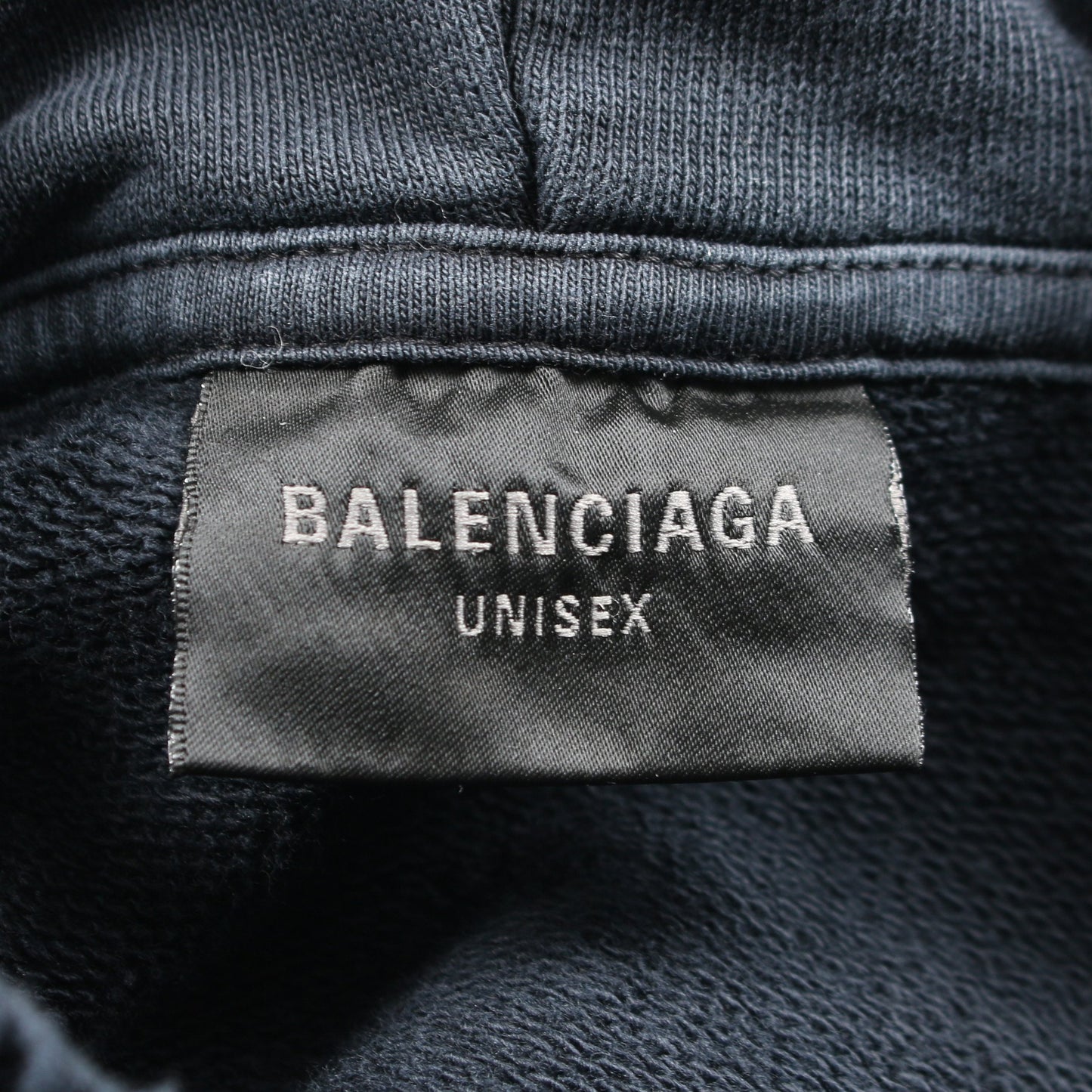 TAPE TYPE RIPPED POCKET HOODIE ダメージ加工 プルオーバーパーカー コットン ブラック バレンシアガ トップス BALENCIAGA