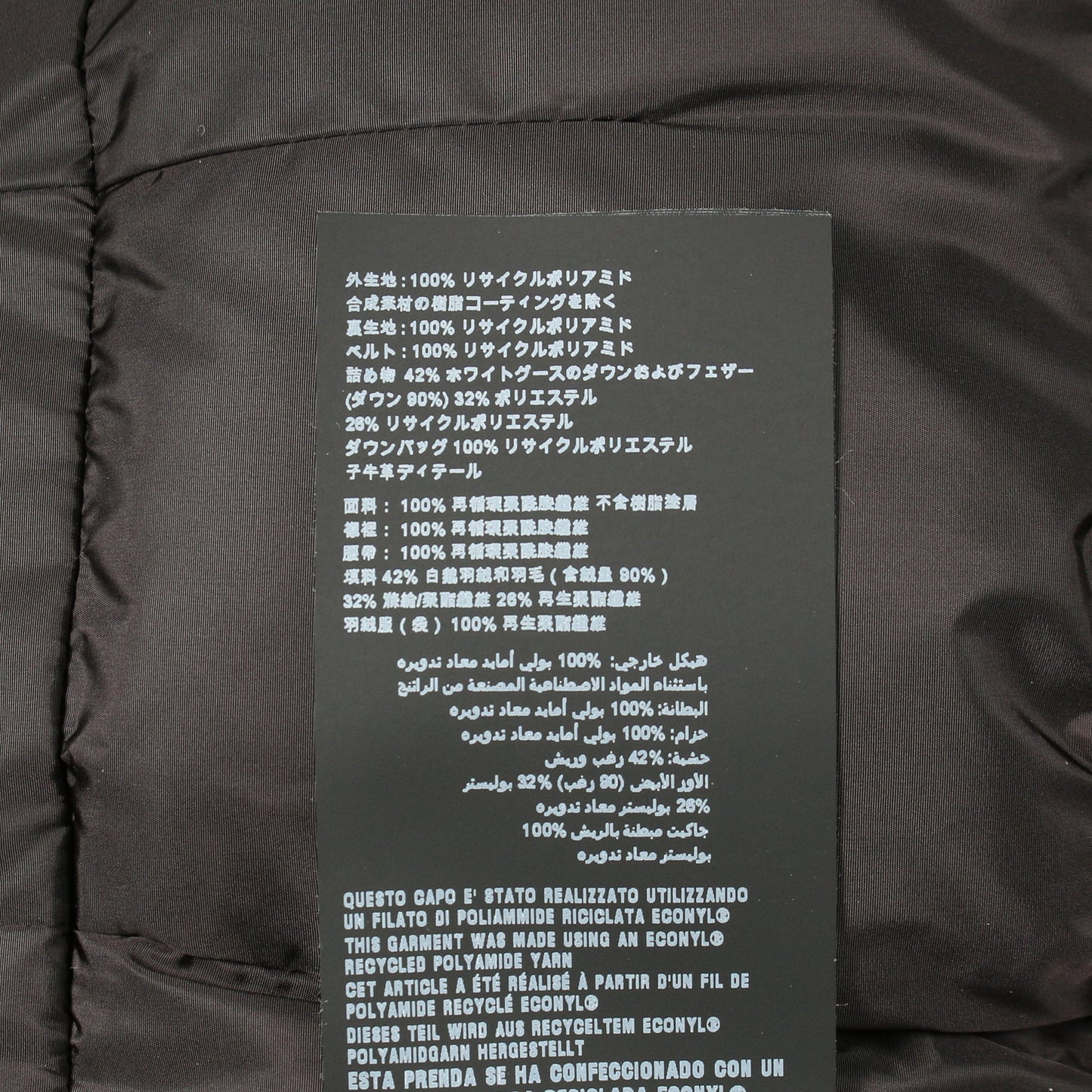 Re-Nylon ダウンコート ナイロン ブラック 三角ロゴプレート フード付き プラダ アウター PRADA