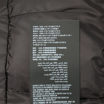 Re-Nylon ダウンコート ナイロン ブラック 三角ロゴプレート フード付き プラダ アウター PRADA