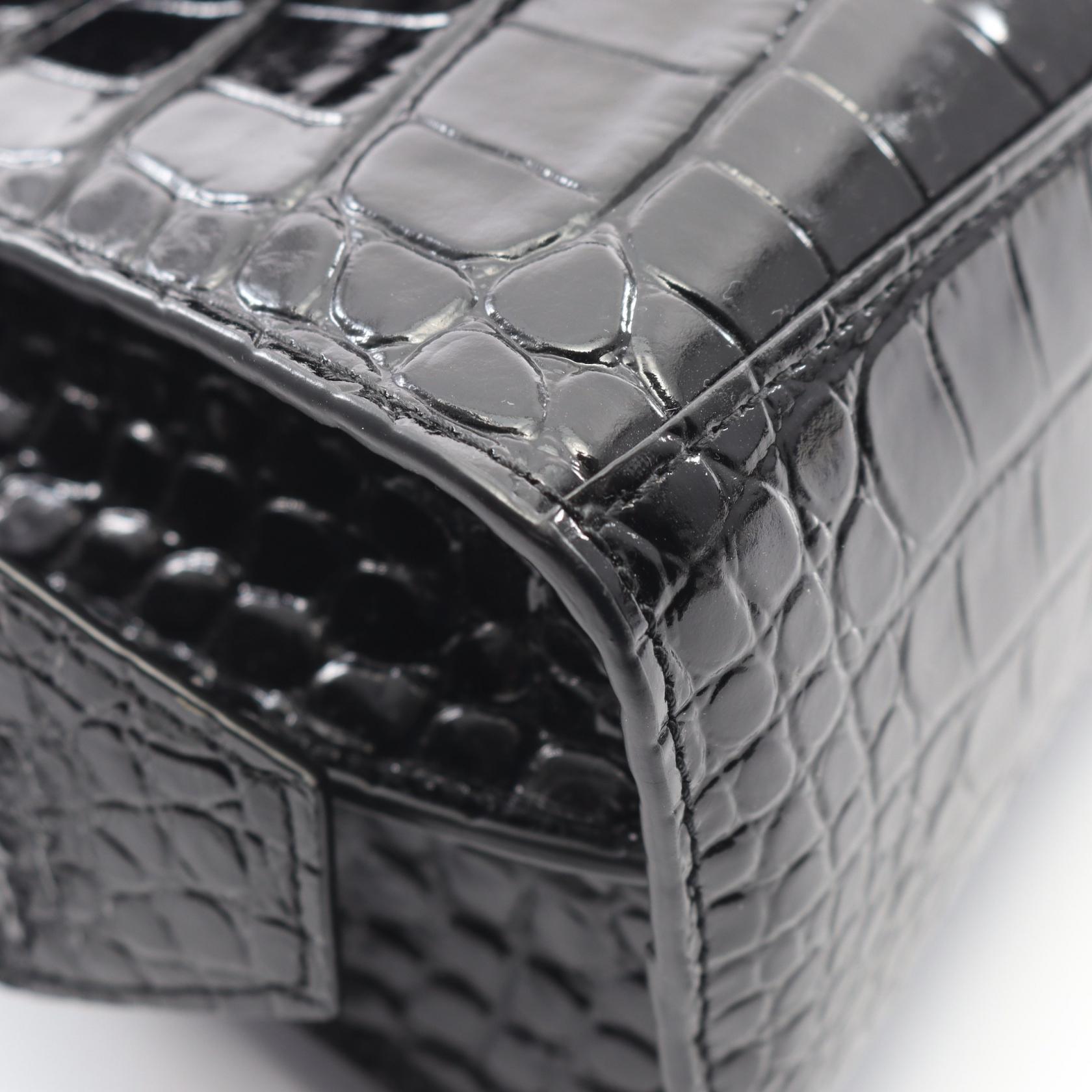 NEO CLASS CITY MINI ネオ クラシック シティ ミニ ハンドバッグ レザー ブラック クロコ型押し 2WAY バレンシアガ バッグ BALENCIAGA