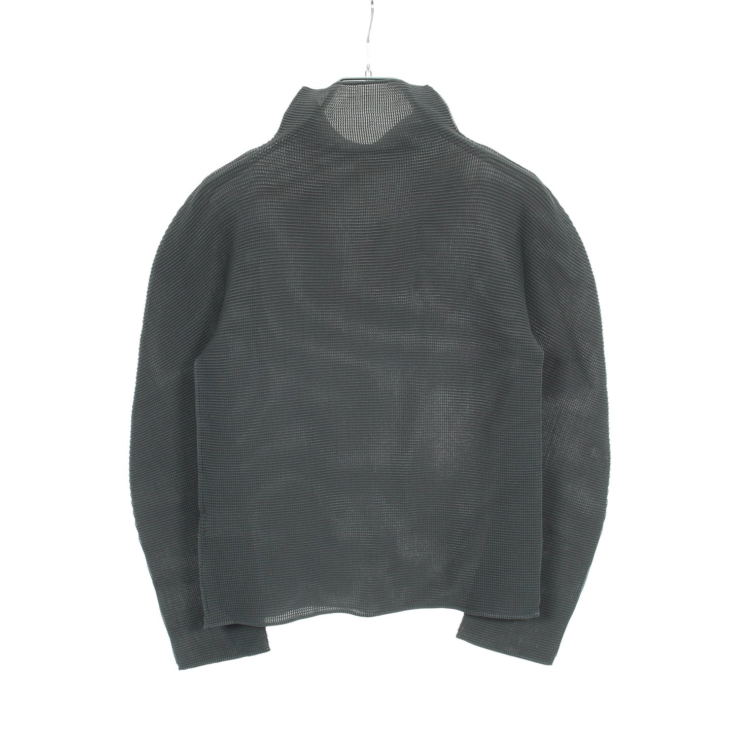 プリーツ カットソー ハイネック 長袖 グレー ミーイッセイミヤケ トップス me ISSEY MIYAKE