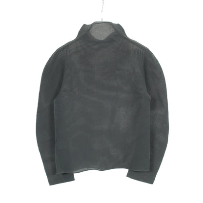 プリーツ カットソー ハイネック 長袖 グレー ミーイッセイミヤケ トップス me ISSEY MIYAKE