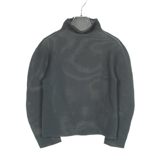 プリーツ カットソー ハイネック 長袖 グレー ミーイッセイミヤケ トップス me ISSEY MIYAKE